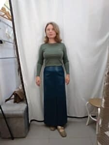 Пошив юбки из искусственной кожи